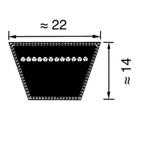 B(C)-2500 Ремень (ЖВП-6,4) (Contitech)