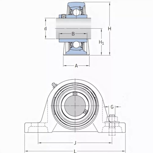 Подшипниковый узел LES 207-2F (UCP207) KABAT