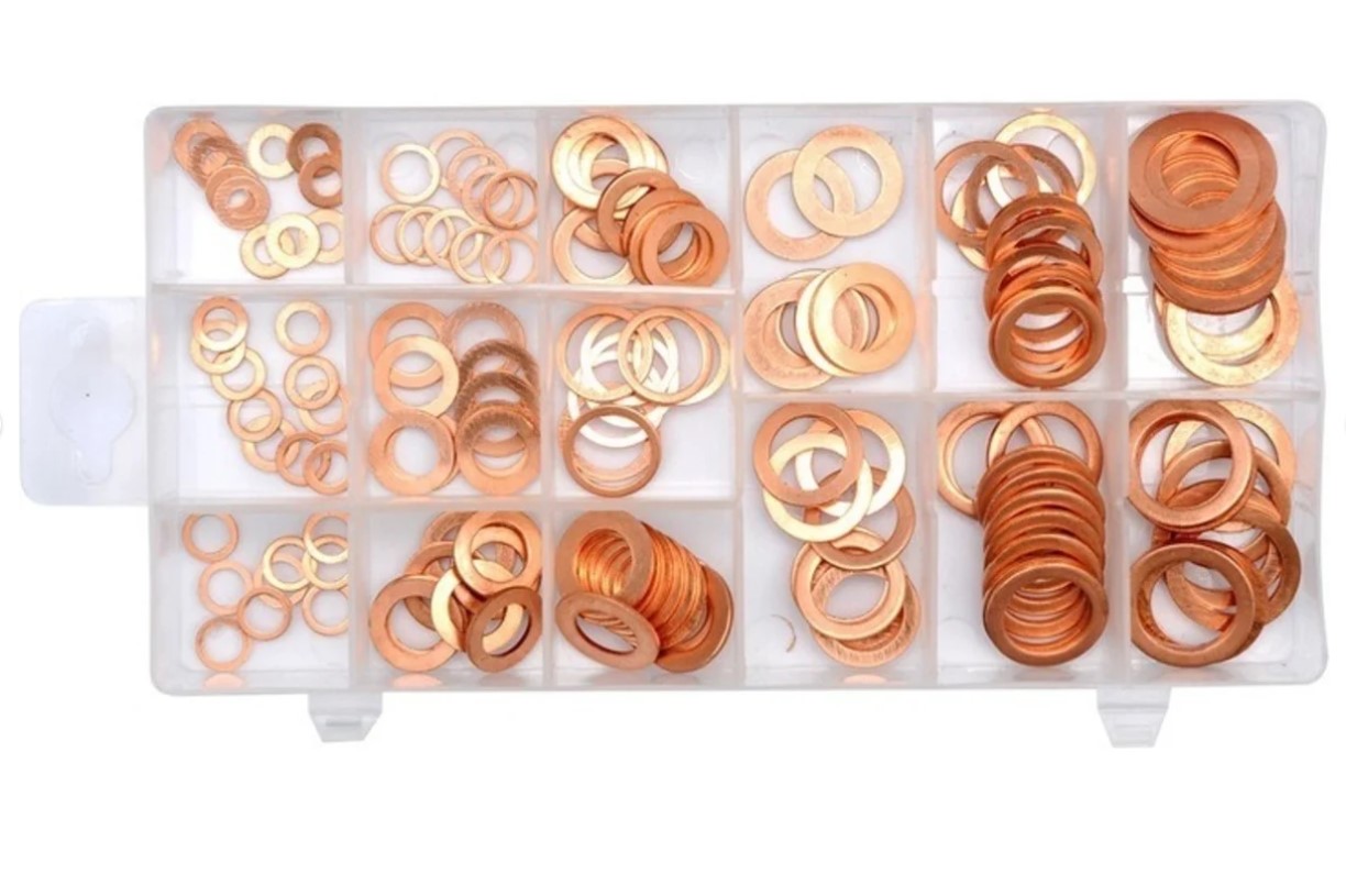 Набор шайб медных Ф5-17,5мм 150шт YT-06871 YATO