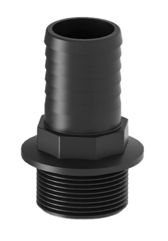 Фитинг прямой с наруж резьбой G 3/4 - ершик (20мм) (1032320)